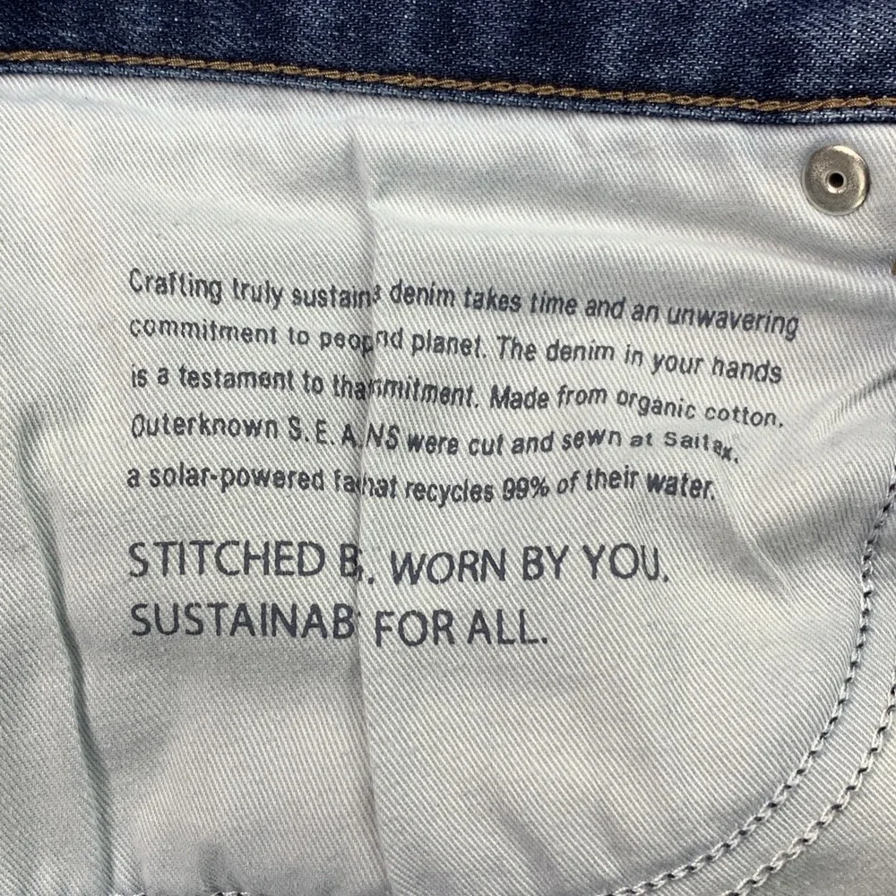 Outerknown S.E.A. Jeans Men's Denim Blue Ambassador Organic Cotton - Size 32x32